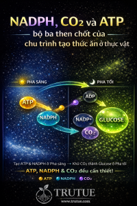 NADPH, CO2 và ATP – bộ ba then chốt của chu trình tạo thức ăn ở thực vật