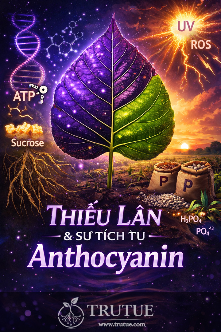 Sự tích tụ Anthocyanin của lá do thiếu Lân (P)