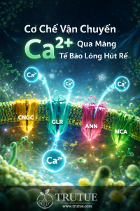 Hệ protein CNGC–GLR–ACA–ECA trong điều hòa dòng Ca²⁺ tại màng tế bào lông hút rễ